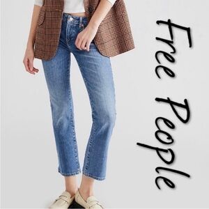 Free People Liv Cropped Flare Jeans NWT 32